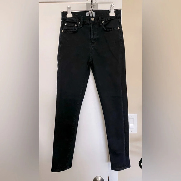 AGOLDE Black Skinny Jeans Size 25 - Picture 1 of 6